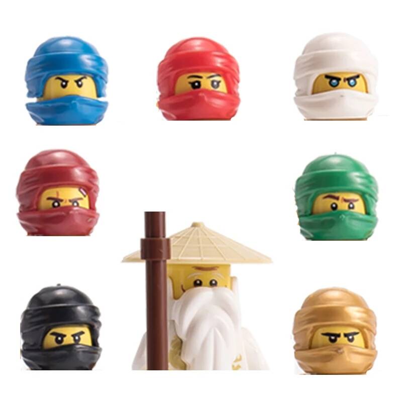 Ninjago (Ninja Go) set C - 8 Minifigure di mattoncini (da costruire)