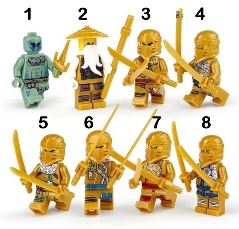 Ninjago (Ninja Go) G - Minifigura di mattoncini a scelta (da costruire)