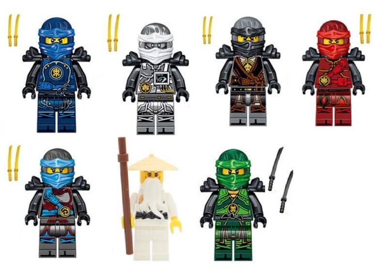Ninjago (Ninja Go) L - Minifigura di mattoncini a scelta (da costruire)