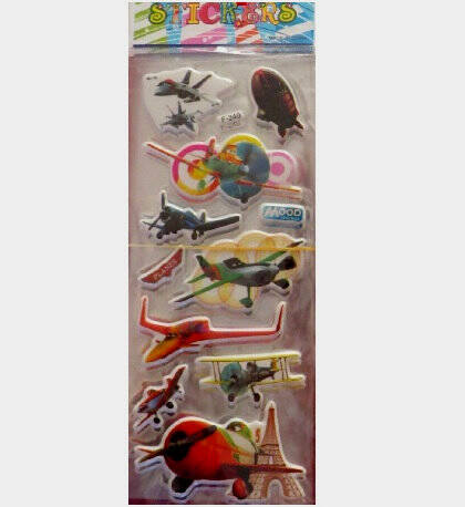 Adesivi rimovibili 3D Planes - 1 foglio