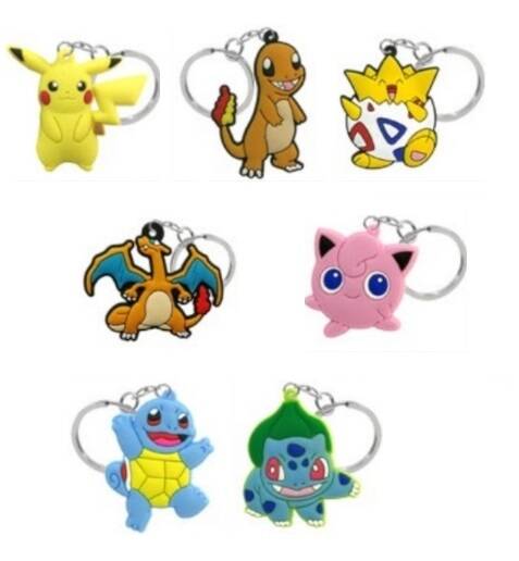 Portachiavi P0kemon - set di 7 pezzi