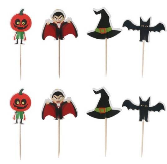 Toppers Halloween set B - 4 pezzi - lunghezza a scelta