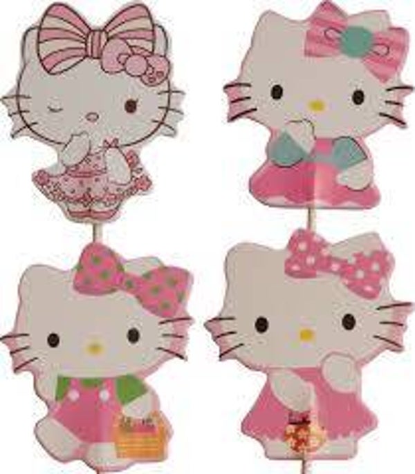 Toppers Hello Kitty set B - 4 pezzi - lunghezza a scelta