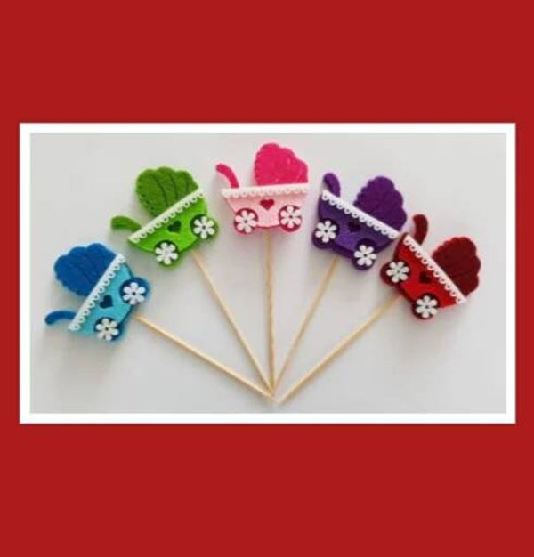 Toppers Carrozzina di tessuto - set 5 pezzi