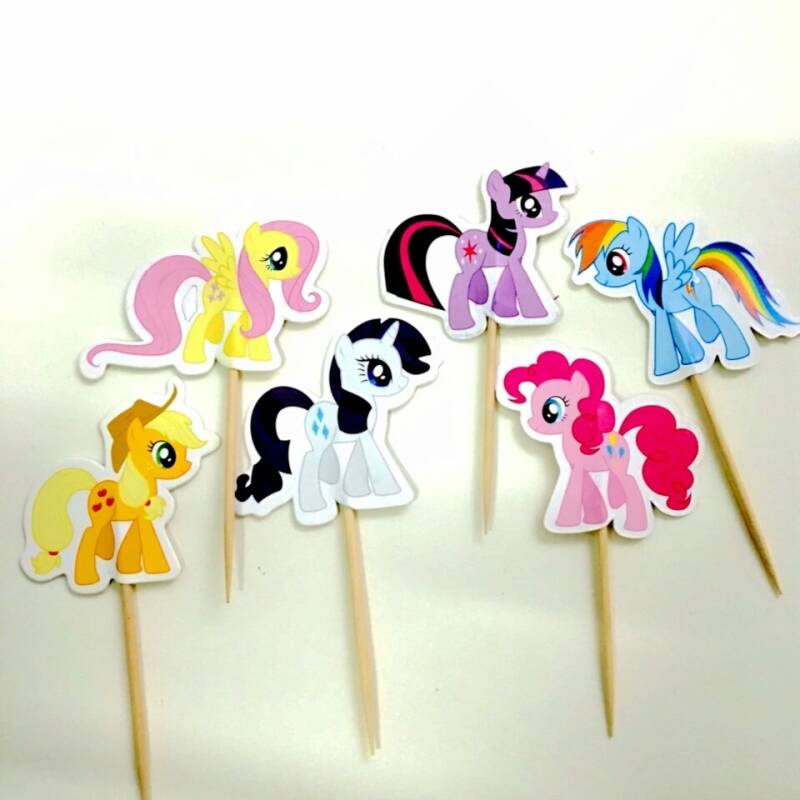 Toppers My Little Pony set A - 6 pezzi - lunghezza a scelta
