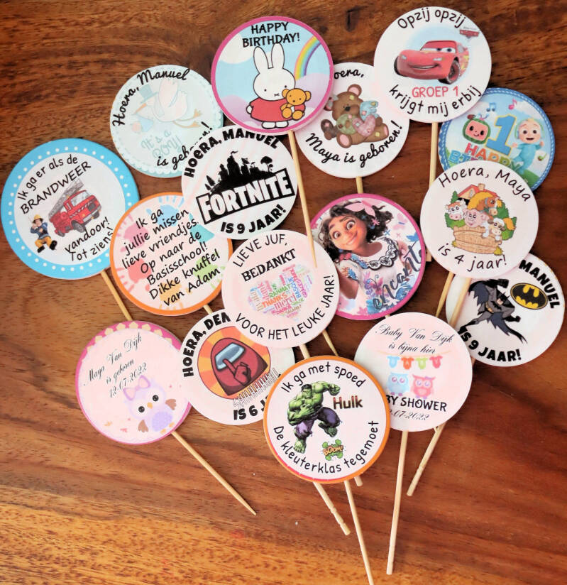 Topper 4cm Personalizzato - lunghezza a scelta