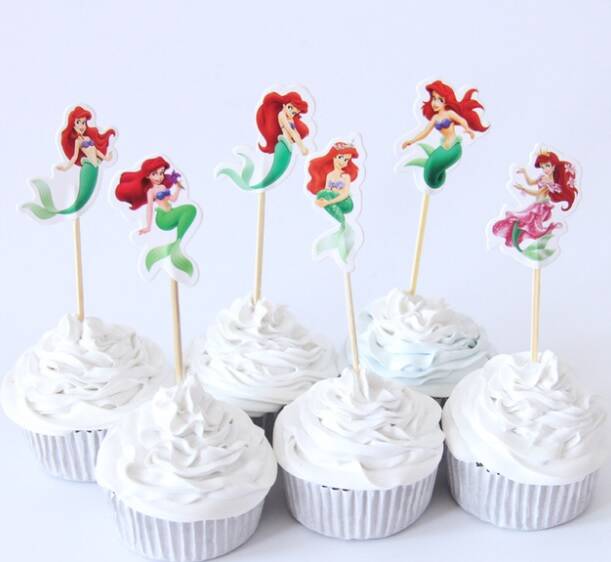 Toppers Ariel (La Sirenetta) - set 6 pezzi - lunghezza a scelta