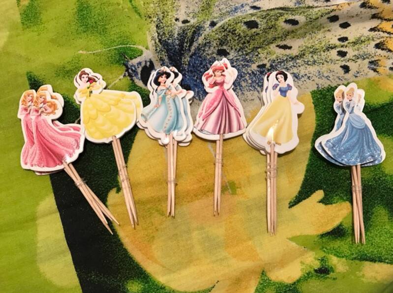 Toppers Principesse set C - 6 pezzi - lunghezza a scelta