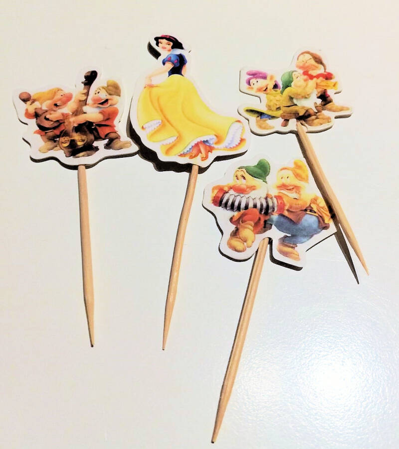 Toppers Biancaneve - set 4 pezzi - lunghezza a scelta