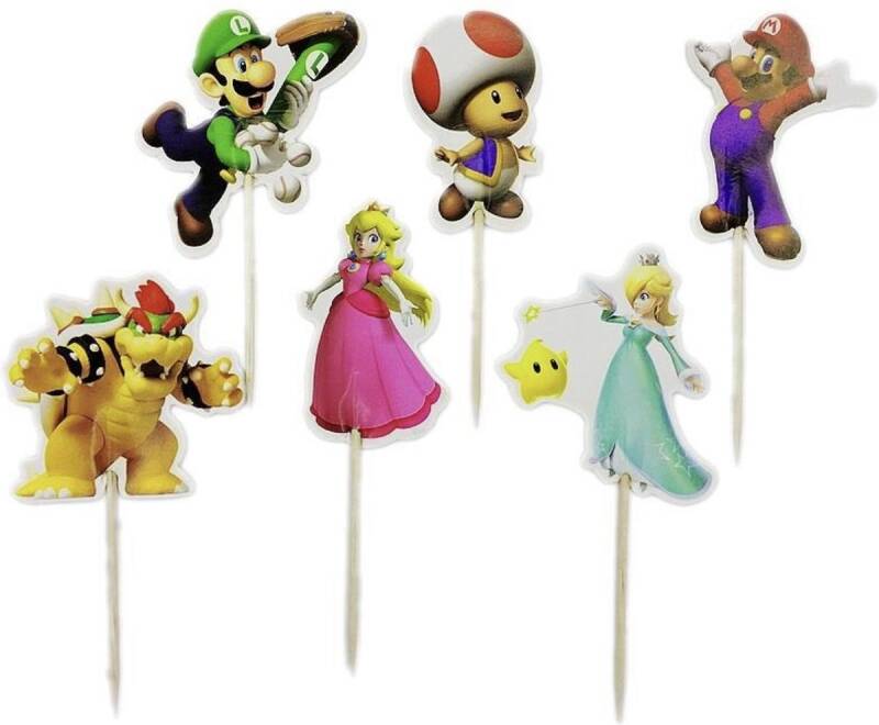 Toppers Super Mario Bros set A - 6 pezzi - lunghezza a scelta