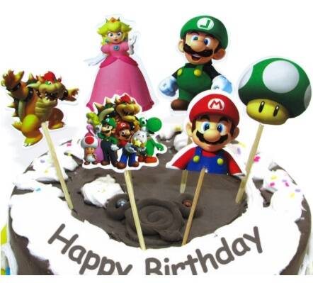 Toppers Super Mario Bros set B - 6 pezzi - lunghezza a scelta