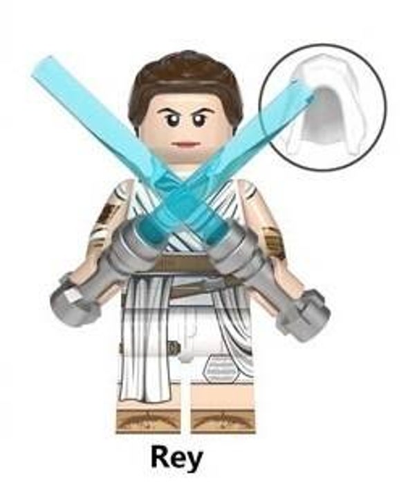 Rey (Star Wars) - Minifigura di mattoncini (da costruire)