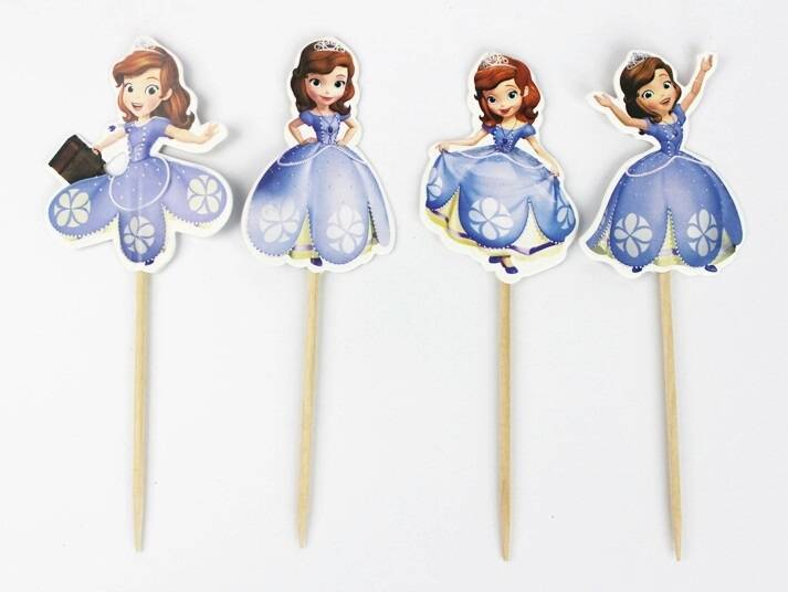 Toppers Sofia La principessa - set 4 pezzi - lunghezza a scelta