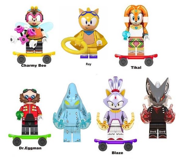 S0nic E - Minifigura di mattoncini a scelta (da costruire)