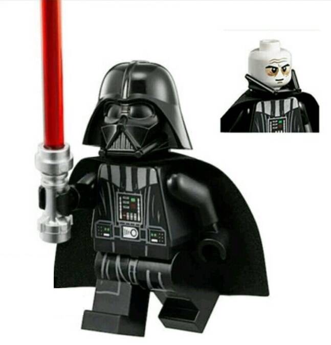 Darth Vader (Star Wars) B - Minifigura di mattoncini (da costruire)