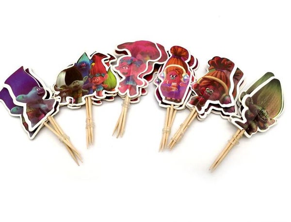 Toppers Trolls set B - 6 pezzi - lunghezza a scelta