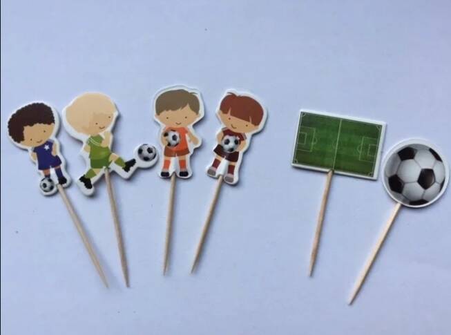 Toppers Calcio - set 6 pezzi - lunghezza a scelta