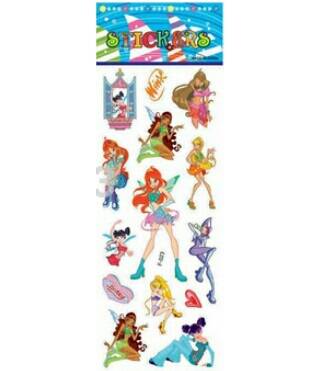 Adesivi rimovibili 3D Winx - 1 foglio