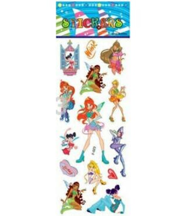 Adesivi rimovibili 3D Winx - 1 foglio