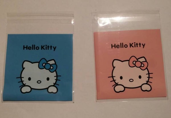 Sacchetto Hello Kitty 10X10cm rosa o blu