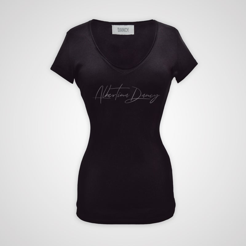 Black Albertina Dancy signature logo T-shirt
