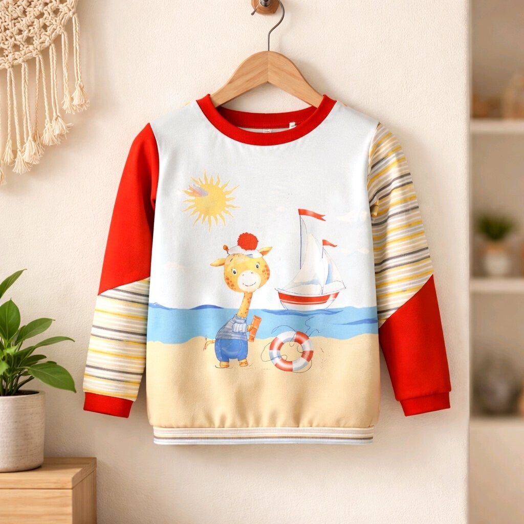 Pullover Giraffe am Meer 98/104
