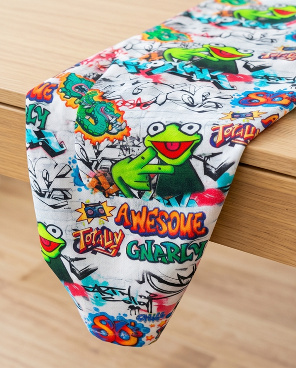 Sommersweat / French Terry Graffiti Kermit der Frosch