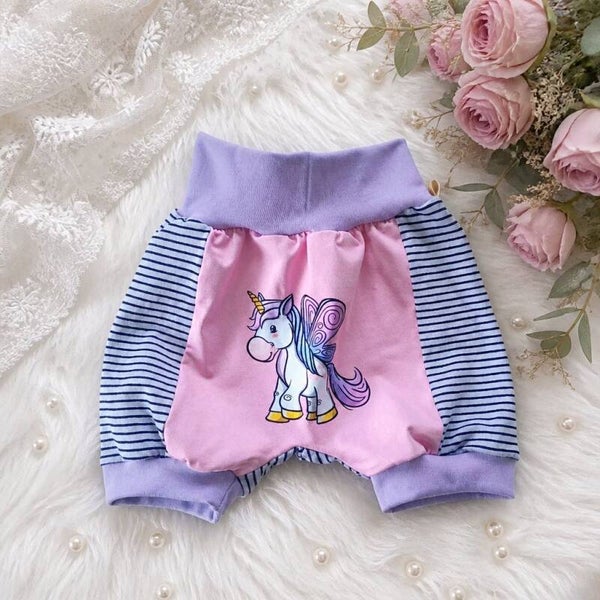 Kurze Pumphose Einhorn 110/116