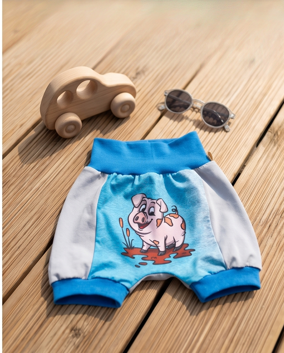 Kurze Pumphose Schweinchen 110/116
