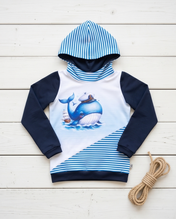 Hoodie Wal Größe 122/128