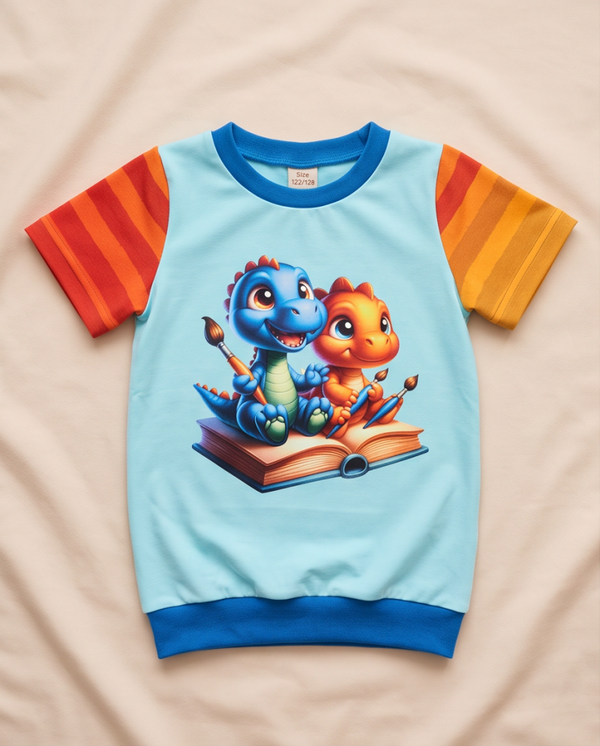 Einschulungs - T-Shirt Größe 122/128 Dinos