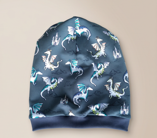 Beanie Mütze Drachen Kopfumfang 48-54cm