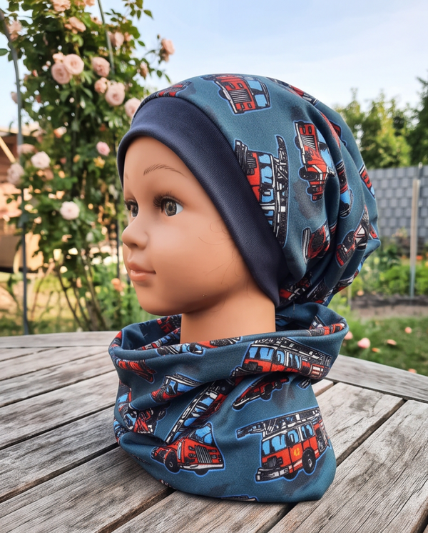Beanie Loop Set Feuerwehr Kopfumfang 48-54cm