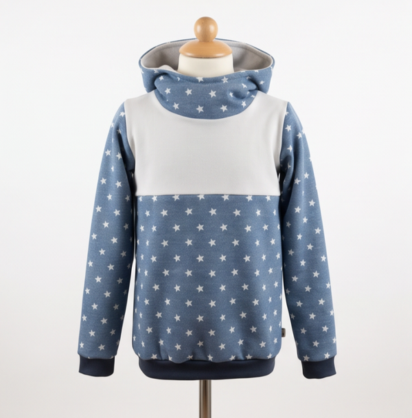 Hoodie in Größe 116 kuschelig warmen mit Sternen (Mutter-Tochter Kombi möglich)