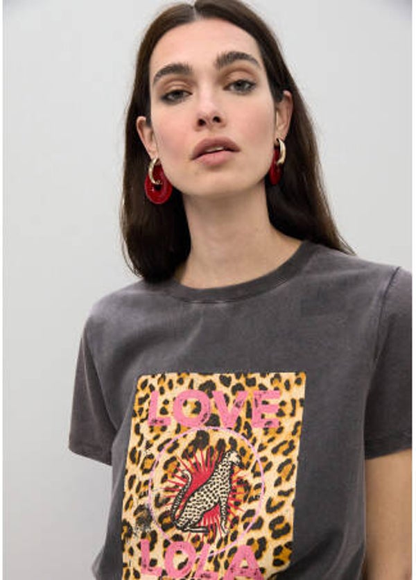CAMISETA LOVE LOLA LEOPARDO
