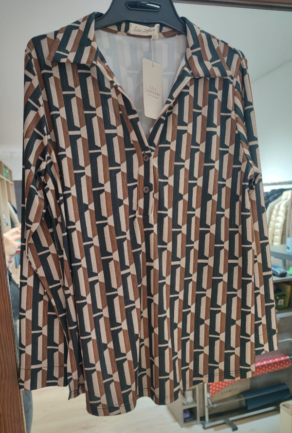 Samarreta coll polo estampada