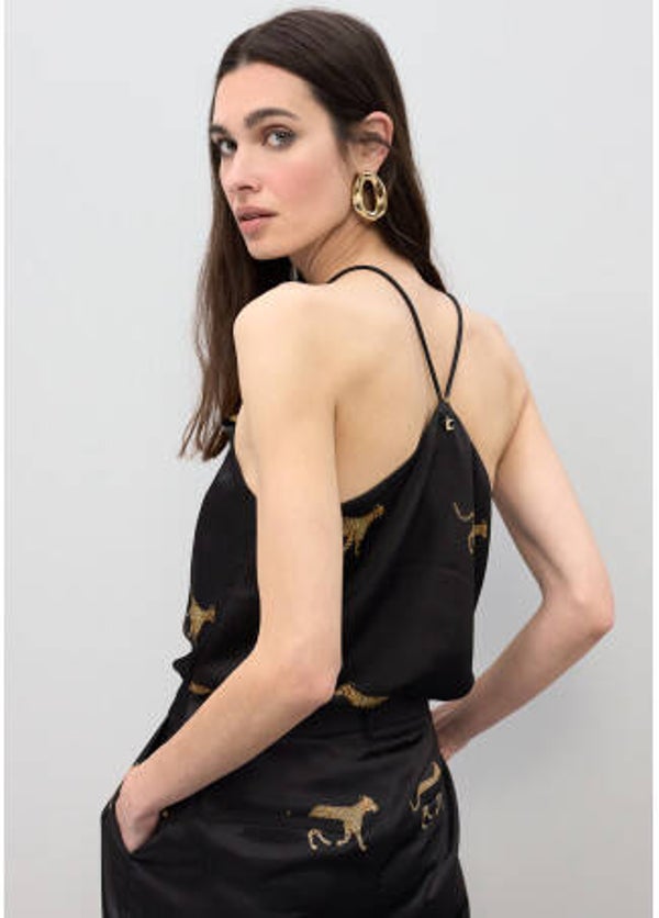 TOP LENCERO CON LEOPARDOS ESTAMPADO