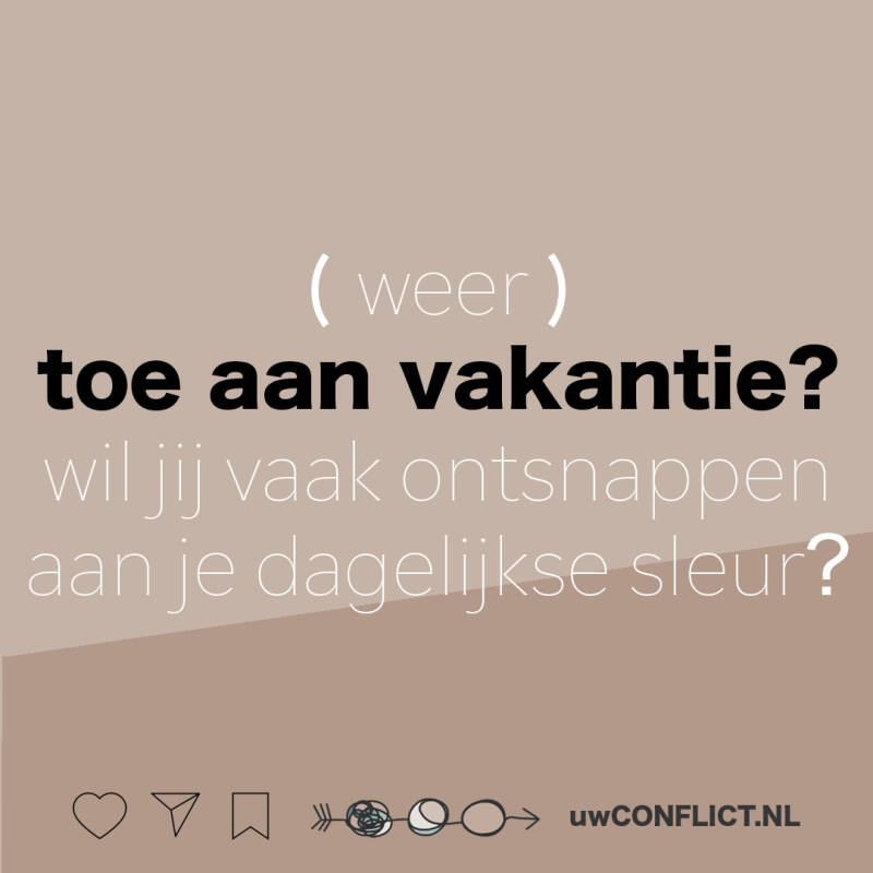 Een rode vlag: te vaak willen ontsnappen aan je dagelijkse sleur. Bijna iedereen is wel eens toe aan vakantie, vaak zelfs net na het terugkomen hiervan. Soms is hier niets mis mee, andere keren wel. Want wat is de reden dat je (weer) toe bent aan vakantie