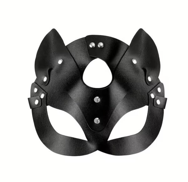 Zwart Kunstleren Kattenmasker