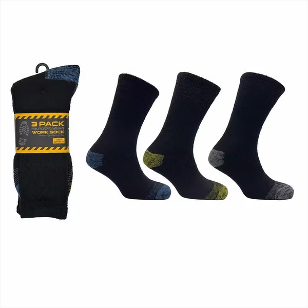 3 Pack Hardwearing Work Sock