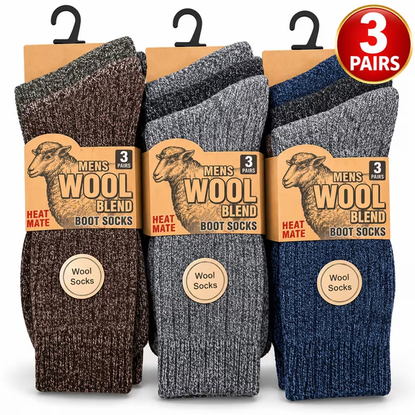 Mens Wool Blend Boot Socks