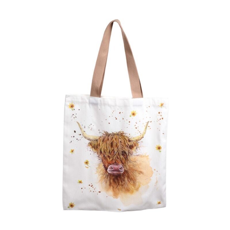 Highland Cow reusable Tote Bag