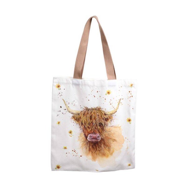 Highland Cow reusable Tote Bag