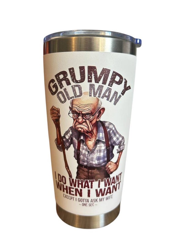 Funny Themed Stainless Steel Tumbler & Lid