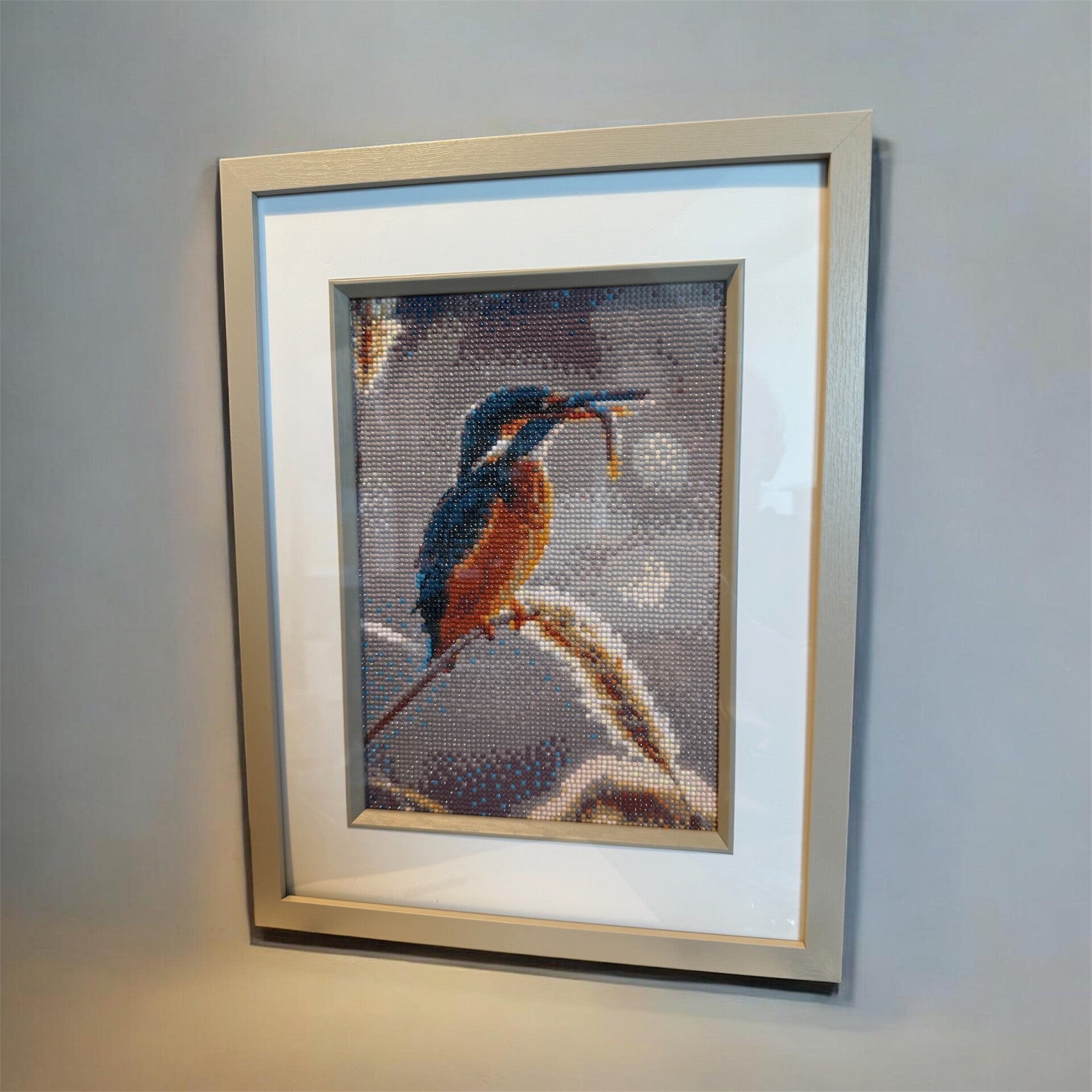 Kingfisher Diamond Art Framed Picture