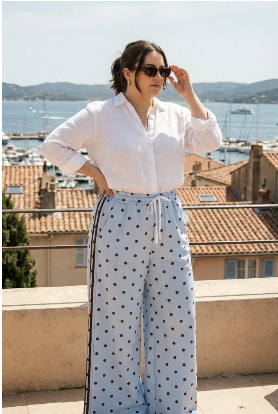 Pantalon MIA GT - Pantalon ample à pois TU (du 42 au 48)