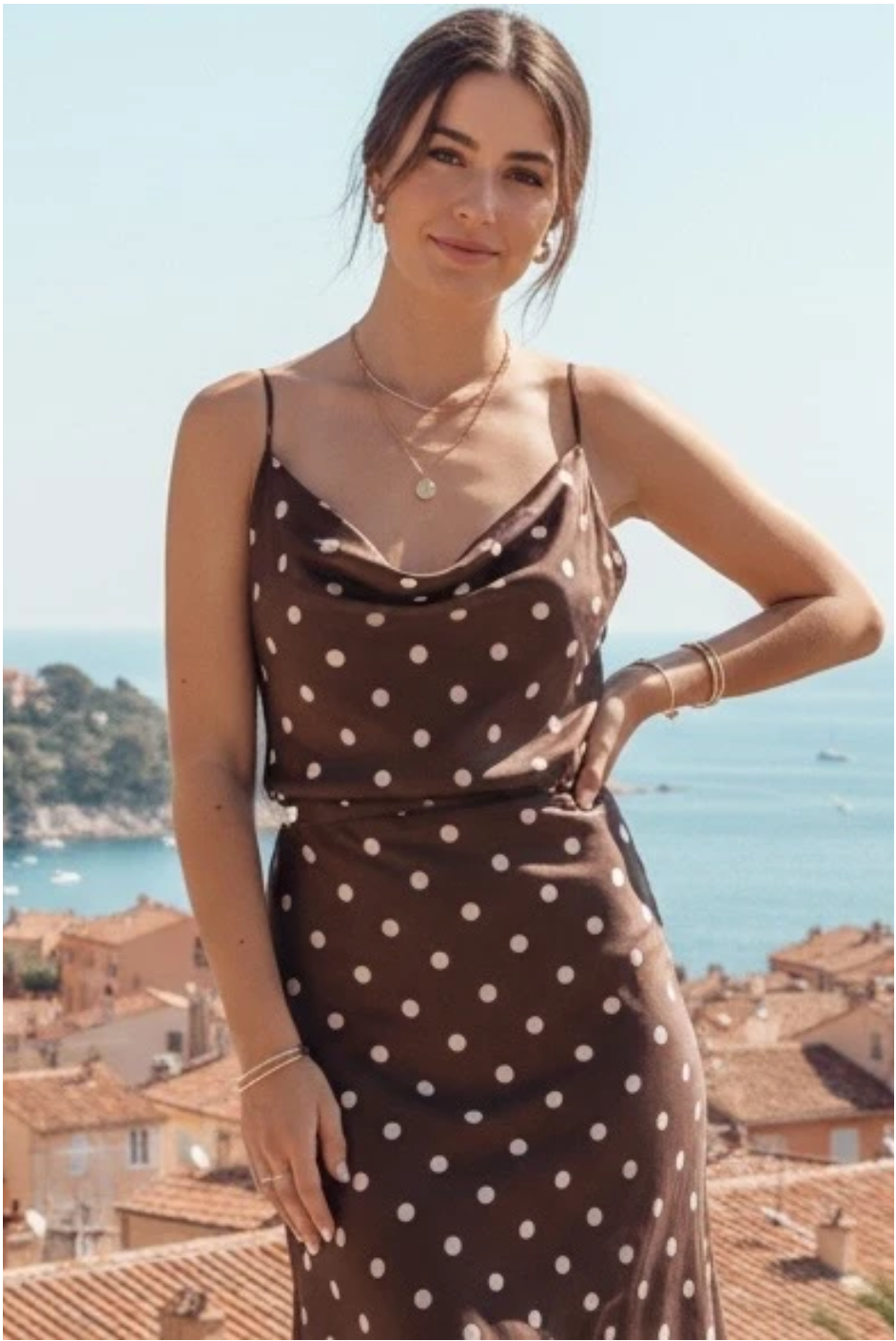 Débardeur NAYA - Top fluide à pois TU (36 au 40)