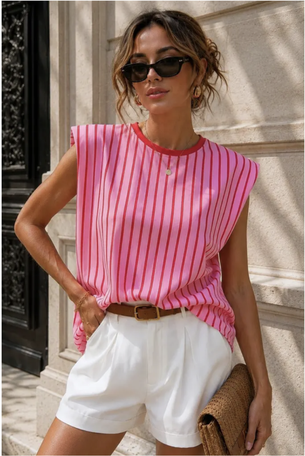 T-shirt COEUR - Epaulettes & dos volanté S/M-M/L