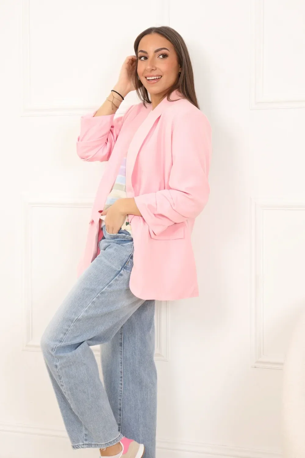 Veste ROMY -  Coupe structurée & manches plissées (TU)