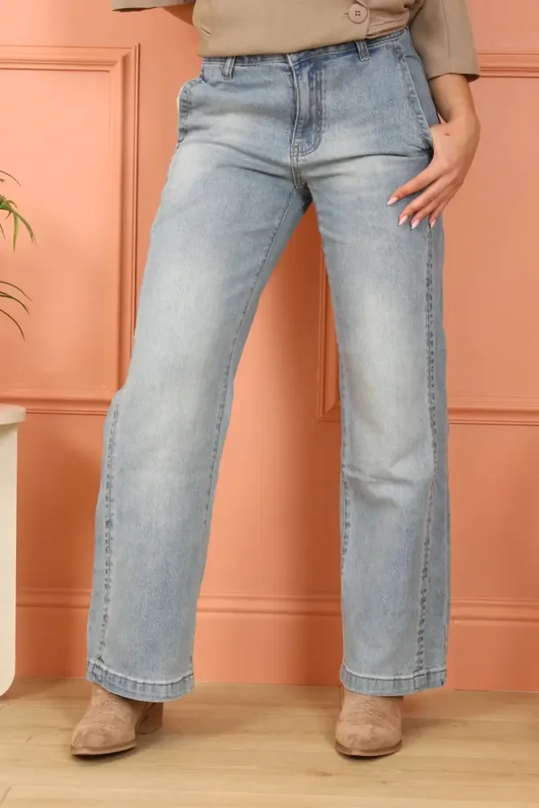 Jean JULIETTE – Jean femme couture pailletée, coupe confortable et stretch du XS au XL (34 au 42)